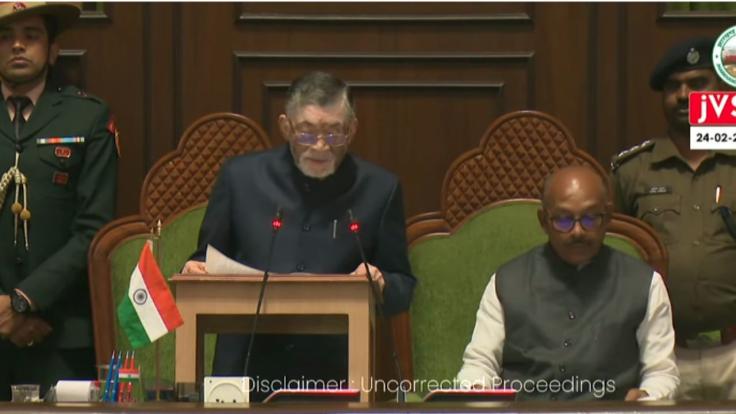 विधानसभा में बोले राज्यपाल : जनता के दिलों में बसती है हमारी सरकार, अभिभाषण के दौरान बीजेपी का हंगामा